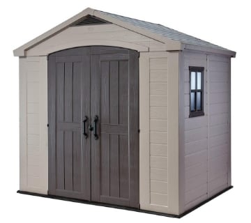 BOX CASETTA CAPANNO DA GIARDINO IN RESINA CON MENSOLE FACTOR 256.5 X 182 X 243