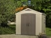 BOX CASETTA CAPANNO DA GIARDINO IN RESINA CON MENSOLE FACTOR 256.5 X 182 X 243