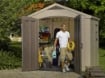 BOX CASETTA CAPANNO DA GIARDINO IN RESINA CON MENSOLE FACTOR 256.5 X 182 X 243