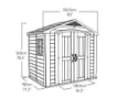BOX CASETTA CAPANNO DA GIARDINO IN RESINA CON MENSOLE FACTOR 256.5 X 182 X 243