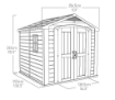 BOX CASETTA CAPANNO DA GIARDINO IN RESINA CON MENSOLE FACTOR 257 X 255 X 243