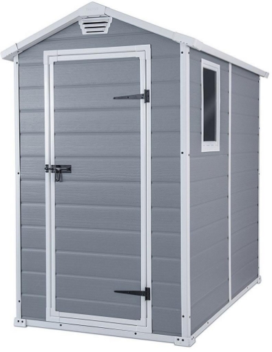 MANOR CASETTA CAPANNO DA ESTERNO IN RESINA 130 X 192 X H198 CM COLORE GRIGIO