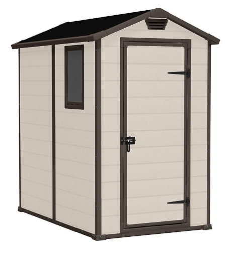 MANOR CASETTA  PORTATTREZZI DA ESTERNO IN RESINA  130 X 192 X H198 CM BEIGE