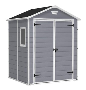 MANOR CASETTA CAPANNO DA ESTERNO IN RESINA GRIGIA 185 X 152 X H226 CM