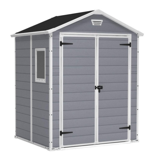 MANOR CASETTA CAPANNO DA ESTERNO IN RESINA GRIGIA 185 X 152 X H226 CM