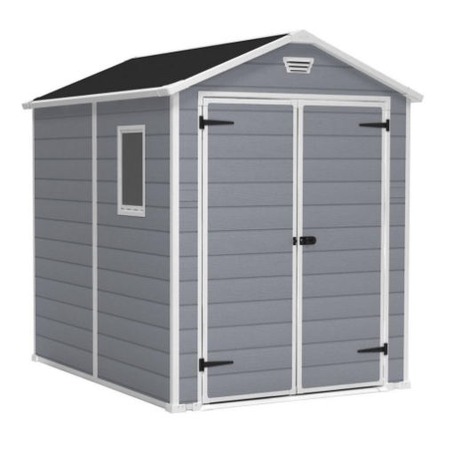 KETER BOX CASETTA CAPANNO DA GIARDINO IN RESINA GRIGIO MANOR 185.5 X 237 X 227 H