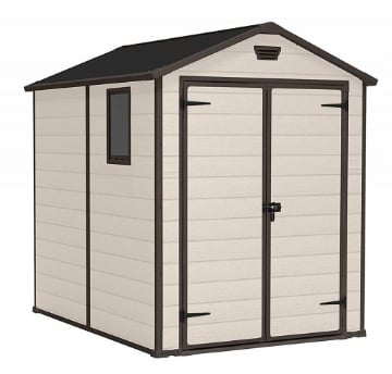 KETER BOX CASETTA CAPANNO DA GIARDINO IN RESINA BEIGE MANOR 185.8 X 237 X 227 H