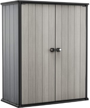 HIGH STORE PLUS ARMADIO PORTATTREZZI DA ESTERNO IN RESINA 140 X 73,6 X H170,4 CM