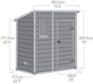 MANOR PENT CAPANNO DA ESTERNO IN RESINA 183 X 111 X H200 CM GRIGIO