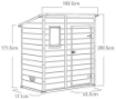 MANOR PENT CAPANNO DA ESTERNO IN RESINA 183 X 111 X H200 CM GRIGIO