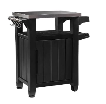 UNITY GRAFFITE TAVOLINO MOBILE PER BARBECUE DA ESTERNO IN RESINA 70 X 54 X H90CM