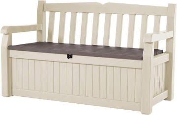 STORAGE BENCH PANCHINA BAULE DA ESTERNO IN RESINA 265 LT 140 X 60 X H84 CM