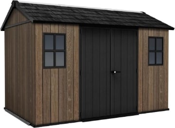KETER  CASETTA DA GIARDINO SIGNATURE WALNUT IN RESINA 230X350, PAVIMENTO INCLUSO