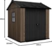 KETER CASETTA DA GIARDINO RESINA SIGNATURE WALNUT EFFETTO LEGNO 230X224 CM, PAVIMENTO INCLUSO
