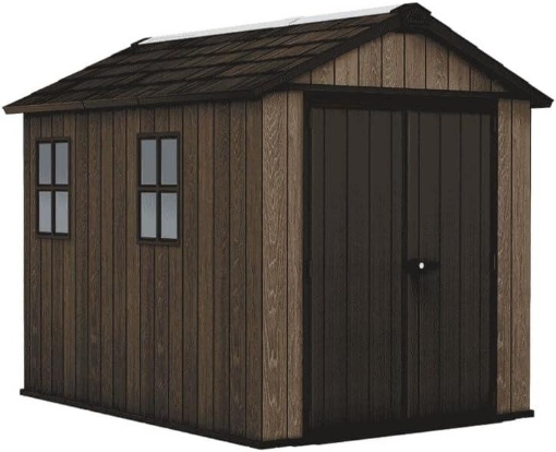 KETER  CASETTA DA GIARDINO IN RESINA EFFETTO LEGNO WALNUT CON PAVIMENTO 230X287 CM