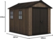 KETER  CASETTA DA GIARDINO IN RESINA EFFETTO LEGNO WALNUT CON PAVIMENTO 230X287 CM