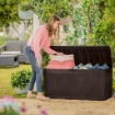 CASSAPANCA DA GIARDINO KETER COMFY 270 L MARRONE IN RESINA