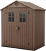 CASETTA PORTA ATTREZZI 2 M² DA GIARDINO KETER CON FINESTRA VERDE EFFETTO MARRONE 126X185 CM