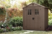 CASETTA PORTA ATTREZZI 2 M² DA GIARDINO KETER CON FINESTRA VERDE EFFETTO MARRONE 126X185 CM