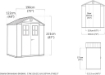 CASETTA PORTA ATTREZZI 2 M² DA GIARDINO KETER CON FINESTRA VERDE EFFETTO MARRONE 126X185 CM