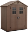 CASETTA PORTA ATTREZZI 2 M² DA GIARDINO KETER CON FINESTRA VERDE EFFETTO MARRONE 126X185 CM