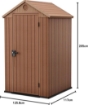CASETTA PORTA ATTREZZI 1,4 M² KETER EFFETTO LEGNO CON PAVIMENTO 126X117 CM, 