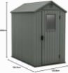 CASETTA PORTA ATTREZZI 2 M² DA GIARDINO KETER CON FINESTRA VERDE EFFETTO LEGNO 125,8X184,5X205 CM