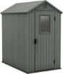 CASETTA PORTA ATTREZZI 2 M² DA GIARDINO KETER CON FINESTRA VERDE EFFETTO LEGNO 125,8X184,5X205 CM