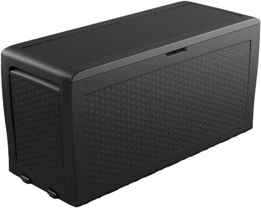BAULE CONTENITORE DA GIARDINO KETER SAMOA 270 L EFFETTO RATTAN MARRONE