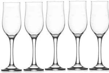 SET 5 CALICI FLORÌ FLUTE IN VETRO DA 195CC