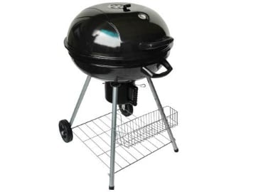 BARBECUE CARRELLATO MODELLO A CARBONE GRIGLIA DI COTTURA Ø 54,5 CM COPERCHIO CON TERMOSTATO 63X58X88 CM OKX