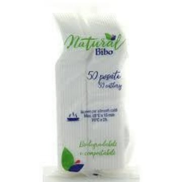 FORCHETTE BIODEGRADABILI COMPOSTABILI IN BIOPLASTICA 50 PEZZI