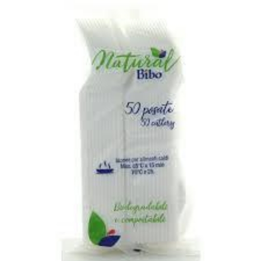 FORCHETTE BIODEGRADABILI COMPOSTABILI IN BIOPLASTICA 50 PEZZI