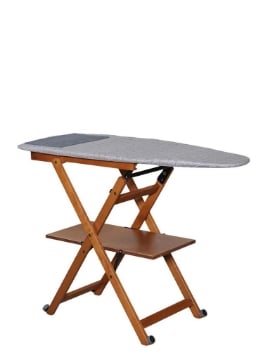 ASSE DA STIRO MAMI CON STRUTTURA IN LEGNO COLORE TABACCO - 123X48X89H CM
