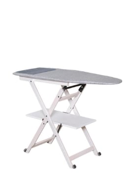 ASSE DA STIRO MAMI CON STRUTTURA IN LEGNO COLORE BIANCO ANILINA - 123X48X89H CM