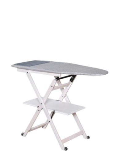 ASSE DA STIRO MAMI CON STRUTTURA IN LEGNO COLORE BIANCO ANILINA - 123X48X89H CM