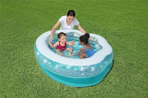 PISCINETTA GONFIABILE GLITTER PER BAMBINI A FORMA DI CONCHIGLIA BESTWAY