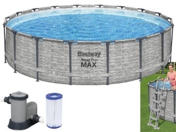 ISCINA FUORI TERRA ROTONDA CON STRUTTURA IN ACCIAIO BESTWAY 549X122 CM