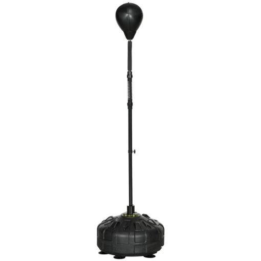 PUNCHING BALL DA TERRA CON BASE RIEMPIBILE E VENTOSE, ALTEZZA REGOLABILE DA 145-180 CM, NERO