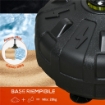 PUNCHING BALL DA TERRA CON BASE RIEMPIBILE E VENTOSE, ALTEZZA REGOLABILE DA 145-180 CM, NERO