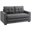 DIVANO LETTO IN TESSUTO 2 POSTI CON IMBOTTITURA E MOLLE, 151X75X85 CM, GRIGIO