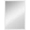 SPECCHIO DA PARETE RETTANGOLARE CON GANCI, IN VETRO E MDF, 50X70 CM, BIANCO