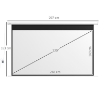 TELO PER PROIETTORE 120" 16:9 MOTORIZZATO CON TELECOMANDO FISSAGGIO A MURO E SOFFITTO BIANCO