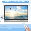 TELO PER PROIETTORE 120" 16:9 MOTORIZZATO CON TELECOMANDO FISSAGGIO A MURO E SOFFITTO BIANCO
