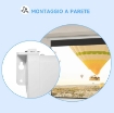 TELO PER PROIETTORE 120" 16:9 MOTORIZZATO CON TELECOMANDO FISSAGGIO A MURO E SOFFITTO BIANCO