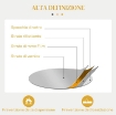 SPECCHIO MODERNO E ROTONDO DECORATIVO A MURO CON GANCI, IN VETRO E METALLO, Ø65X1 CM, ORO