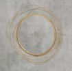 SPECCHIO MODERNO E ROTONDO DECORATIVO A MURO CON GANCI, IN VETRO E METALLO, Ø65X1 CM, ORO