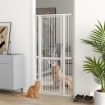 CANCELLINO PER CANI E GATTI ALTO 180 CM, ESTENSIBILE DA 76-104 CM E MONTAGGIO A PRESSIONE, BIANCO