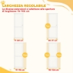 CANCELLINO PER CANI E GATTI ALTO 180 CM, ESTENSIBILE DA 76-104 CM E MONTAGGIO A PRESSIONE, BIANCO