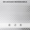 CARRELLO MULTIUSO A 4 LIVELLI CON 2 RIPIANI REGOLABILI E BORDI RIALZATI, IN ACCIAIO INOX, 60X35X100 CM